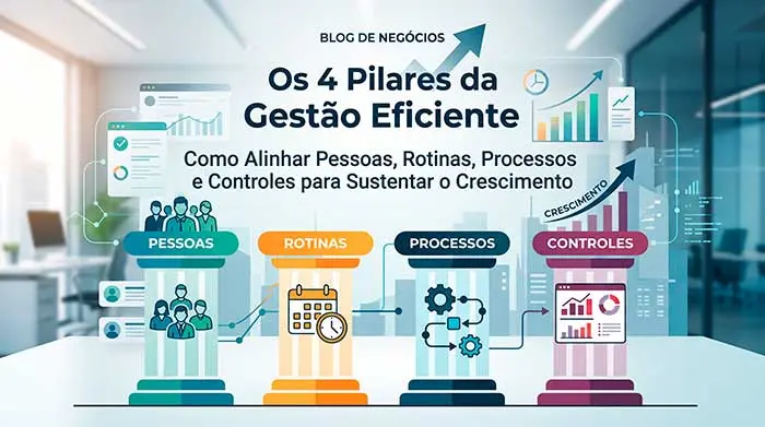 Os 4 Pilares da Gestão Eficiente: Como Alinhar Pessoas, Rotinas, Processos e Controles para Sustentar o Crescimento