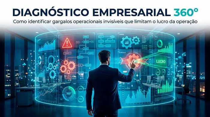 Diagnóstico Empresarial 360°: Como identificar gargalos operacionais invisíveis que limitam o lucro da operação.