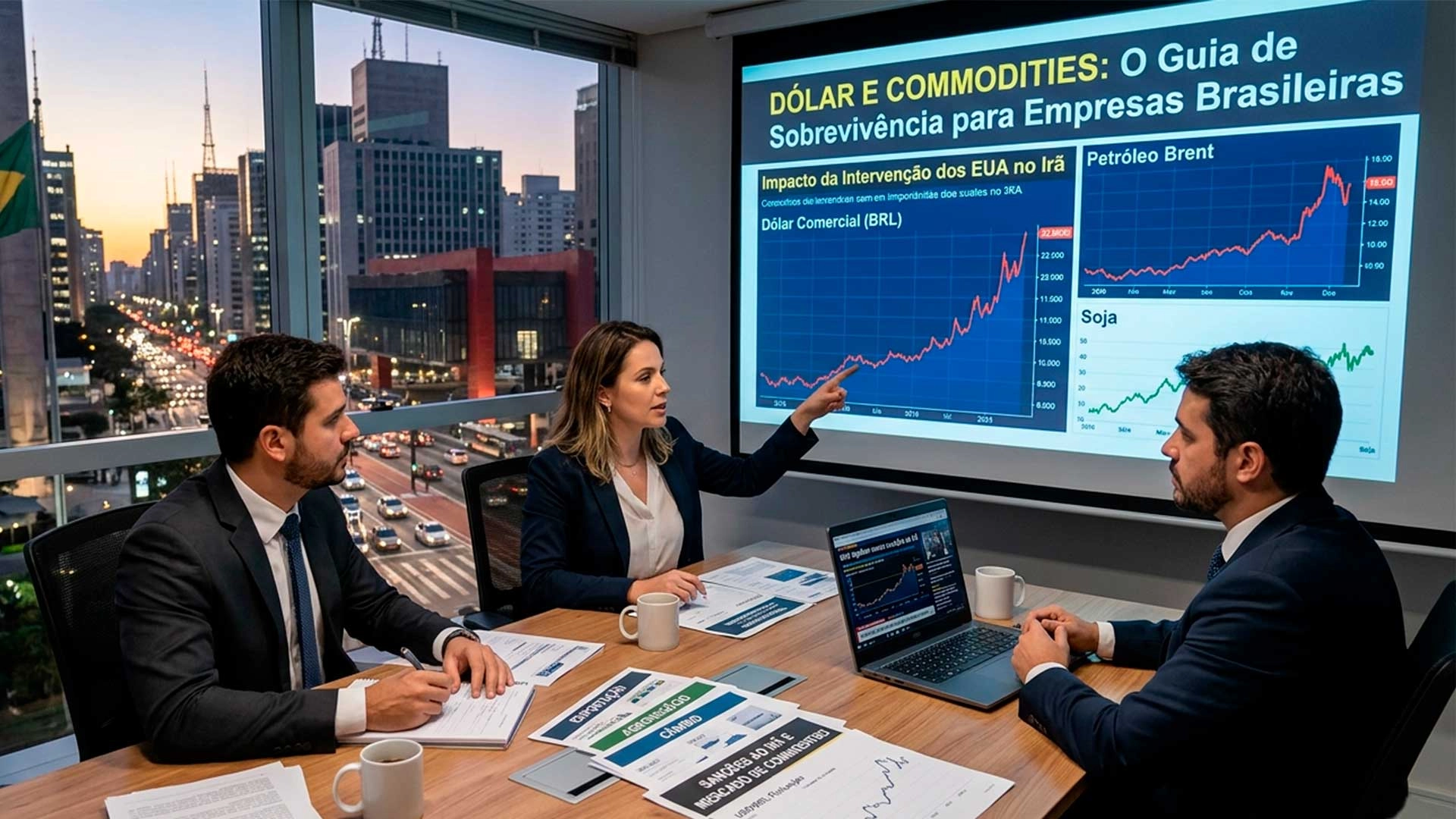 Dólar e Commodities: O guia de sobrevivência para empresas brasileiras diante da intervenção dos EUA no Irã