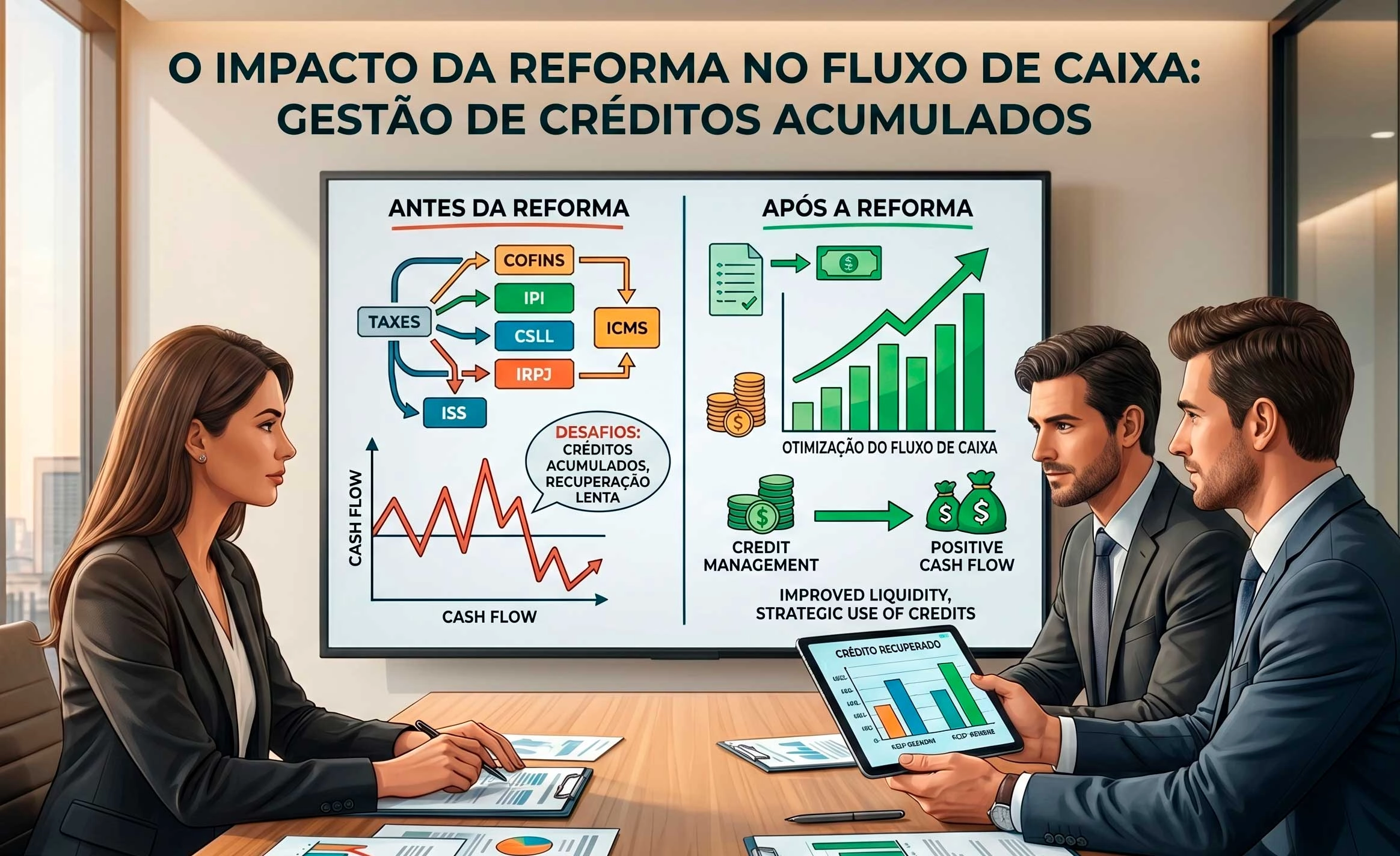 O Impacto da Reforma no Fluxo de Caixa: Gestão de Créditos Acumulados