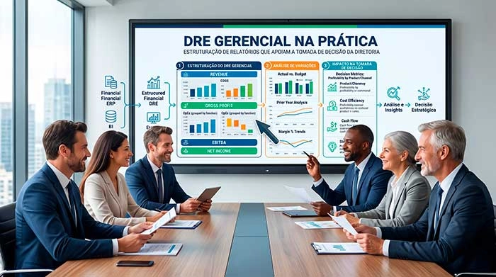 DRE Gerencial na Prática: Como estruturar relatórios financeiros que apoiam a tomada de decisão da diretoria